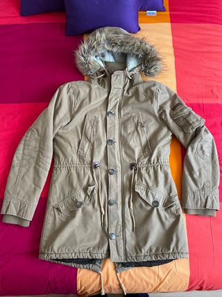 Abrigo Cazadora chaqueta hombre talla L marrón