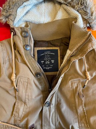 Abrigo Cazadora chaqueta hombre talla L marrón