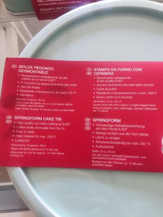 Moldes antiadherentes nuevos