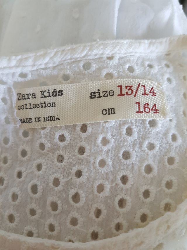 Camiseta blanca Zara niñas