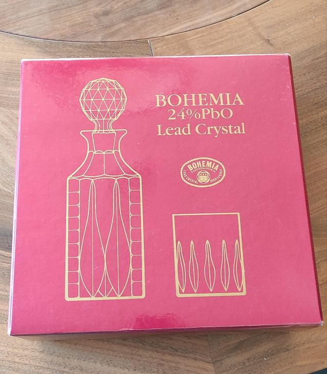 Juego licor cristal Bohemia.