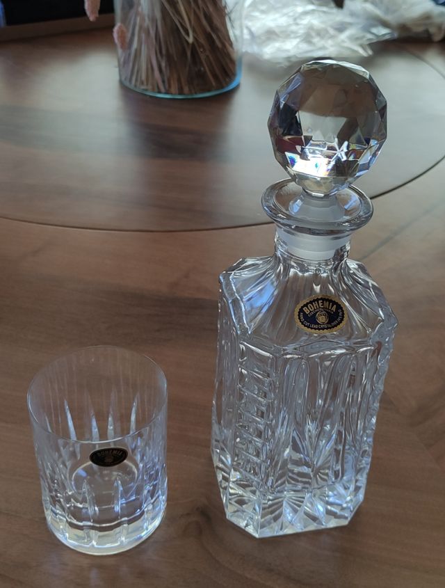 Juego licor cristal Bohemia.
