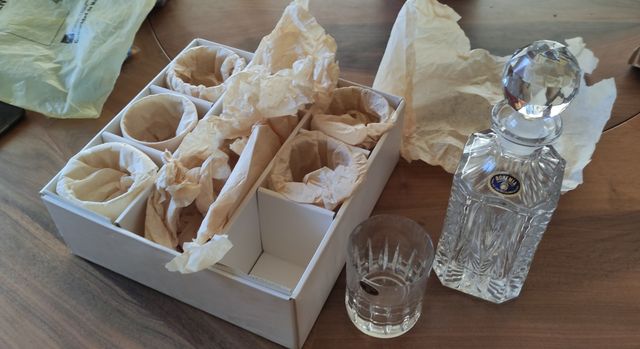 Juego licor cristal Bohemia.