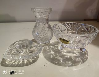 Set 3 pezzi cristallo " Boemia"
