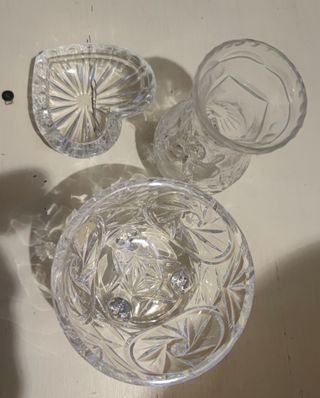 Set 3 pezzi cristallo " Boemia"