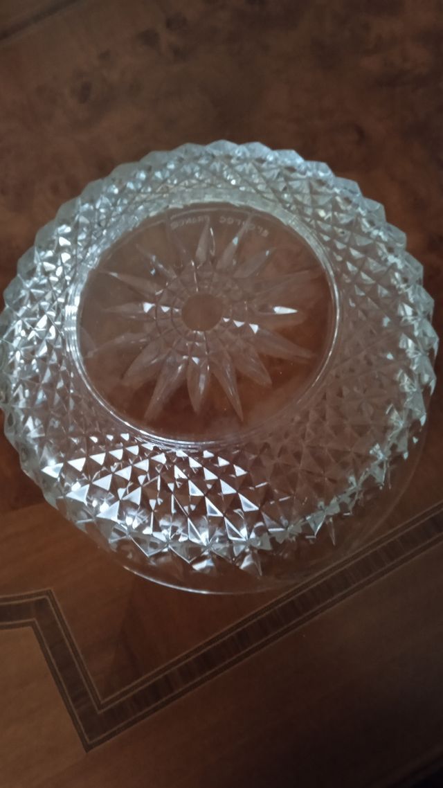 juego cristal postre, ensaladera compota frutas