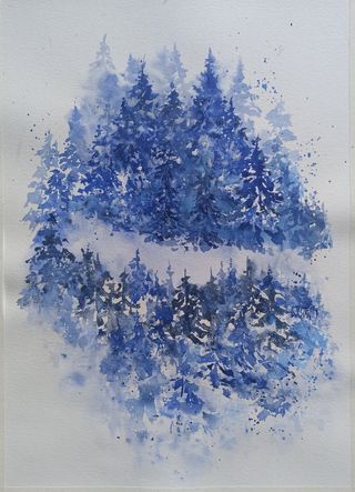 Acuarela. Pintura Arte.Decoración Regalo Cuadros