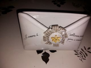 svuotatasche in porcellana con frase romantica