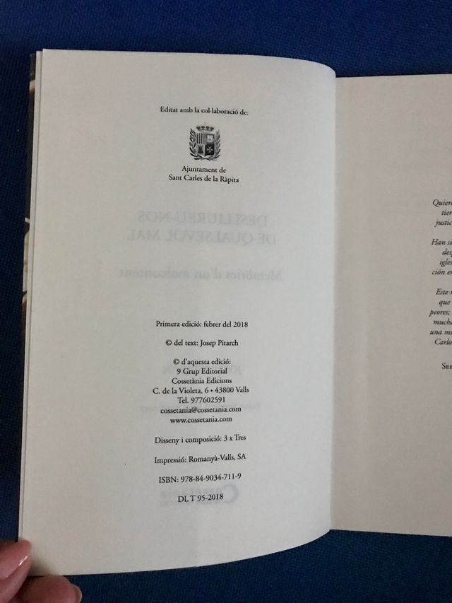 Deslliureu-nos de qualsevol mal, Josep Pitarch