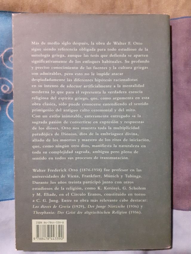 Walter Otto, Dioniso, Ediciones Siruela