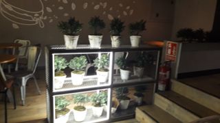 Arredo in metallo Urban Style con ripiani e luce LED