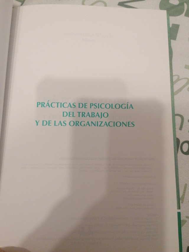 PRÁCTICAS DE PSICOLOGÍA DEL TRABAJO Y DE LAS ORGAN