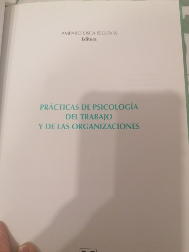 PRÁCTICAS DE PSICOLOGÍA DEL TRABAJO Y DE LAS ORGAN