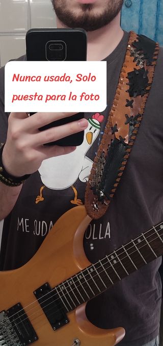 Correa FRANKENSTRAP 100% cuero guitarra