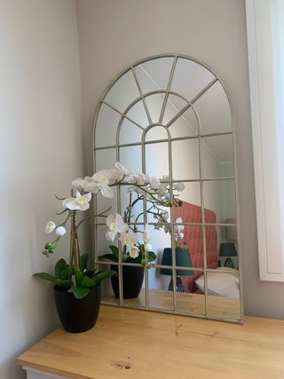 Espejo metal crema envejecido 110x65