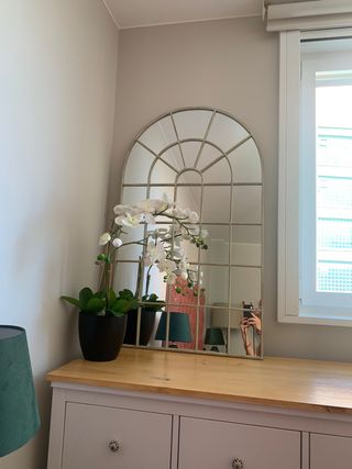 Espejo metal crema envejecido 110x65