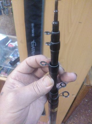 PESCA, CAÑA PESCA DE PULSO-0- CON CAJÓN - NUEVA.