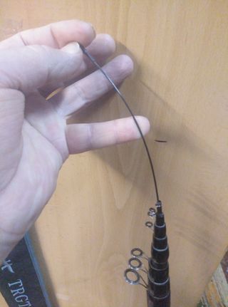 PESCA, CAÑA PESCA DE PULSO-0- CON CAJÓN - NUEVA.