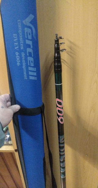 PESCA, CAÑA PESCA DE PULSO-0- CON CAJÓN - NUEVA.