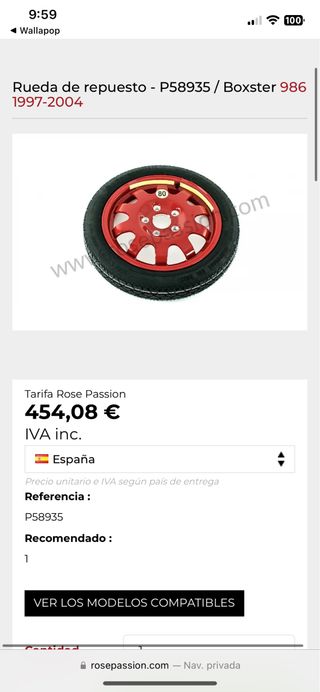 Llanta Porsche 911 recambio