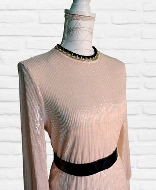 Vestido nude fiesta H&M Talla S/M