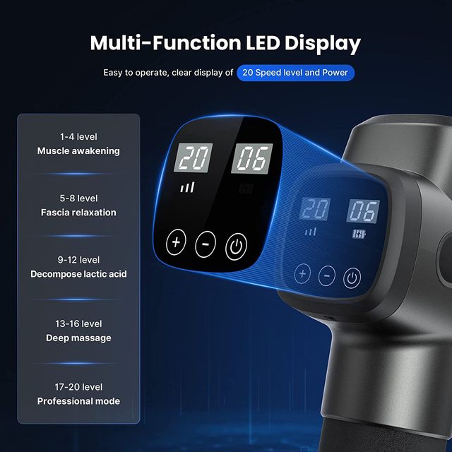 Pistola de masaje muscular