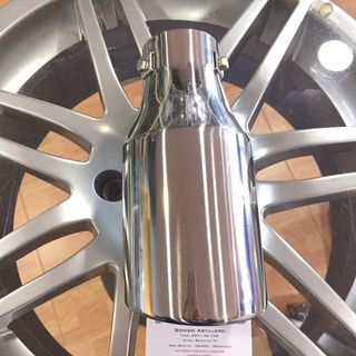 🔵Redonda 102mm Inclinada Cola Escape Acero Inox