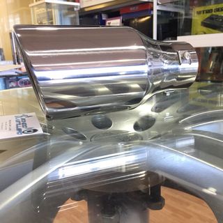 🔵Redonda 102mm Inclinada Cola Escape Acero Inox