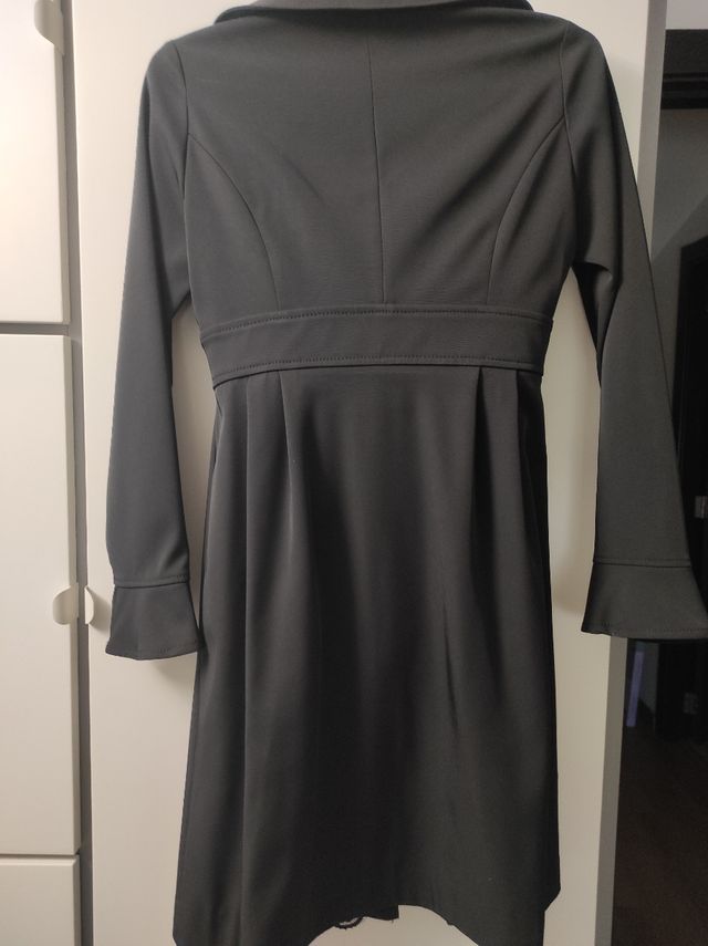 Abrigo de vestir negro Mango, talla S. Nuevo.