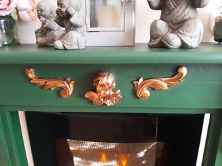 moldura recubrimiento chimenea madera roble