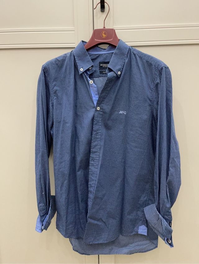 Camisa azul estampado geométrico mcgregor 