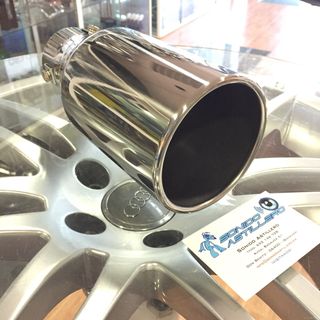 🔵Redonda 102mm Recta Cola de Escape Acero Inox.