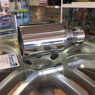 🔵Redonda 102mm Recta Cola de Escape Acero Inox.