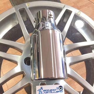 🔵Redonda 102mm Recta Cola de Escape Acero Inox.