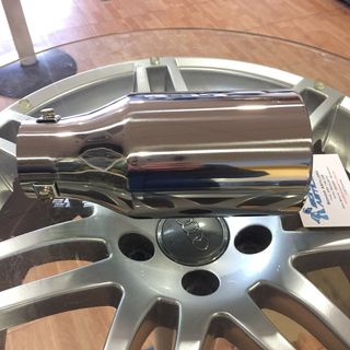 🔵Redonda 102mm Recta Cola de Escape Acero Inox.