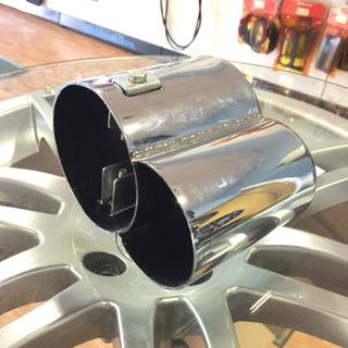 🔵Redonda 100mm Cola de Escape de Acero Inoxidable