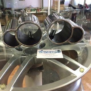 🔵Redonda 100mm Cola de Escape de Acero Inoxidable