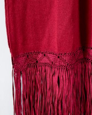 Chal clásico granate de 100% lana de alpaca