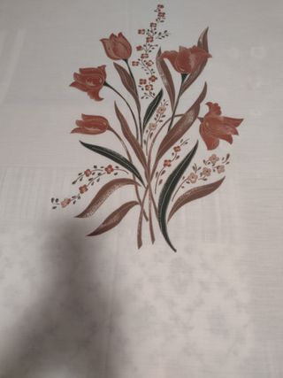 Copriletto matrimoniale dipinto a mano vintage