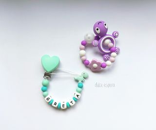 Chupetero + sonajero