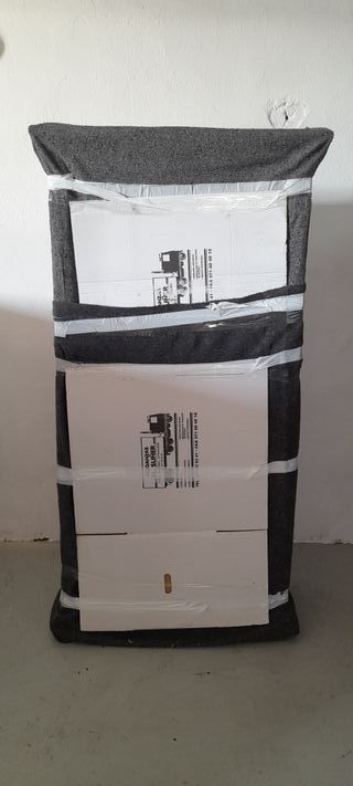 Librería maciza de roble 5 baldas con cajonera