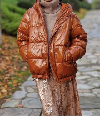 FALDA LARGA LENTEJUELAS. ZARA. TALLA M!!!