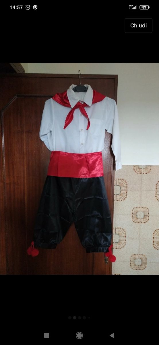 costume siciliano bambino 8-10 anni XXL