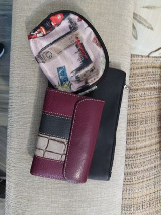Pack de 2 neceseres+cartera+monedero GRATIS