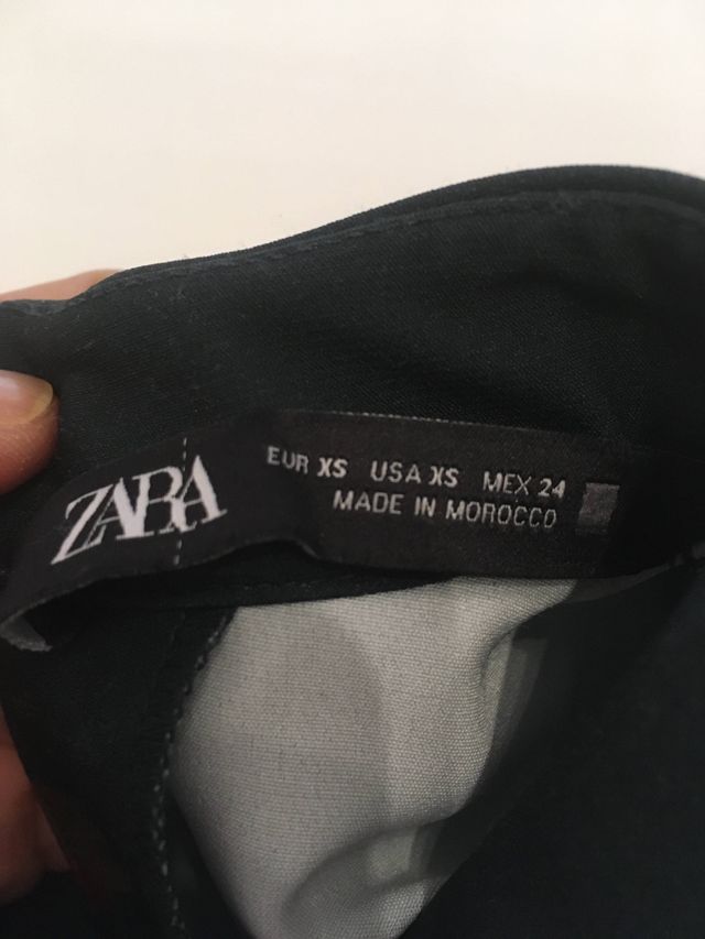 Vestido verde estampado Zara