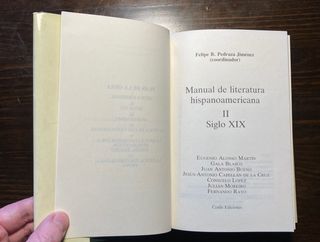 Manual de literatura hispanoamericana. I y II