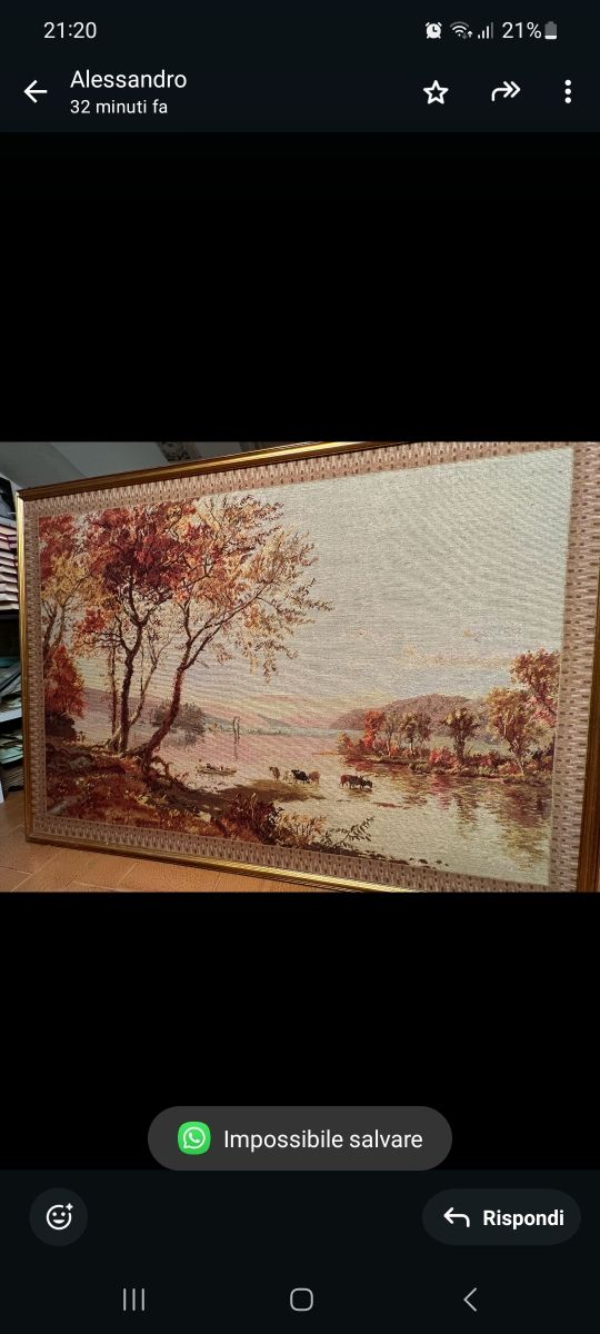 arazzo interamente fatto a mano