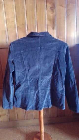 chaqueta vaquera cremalleras marron