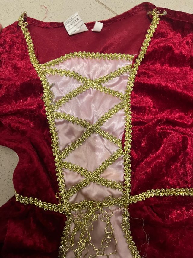 Disfraz princesa de terciopelo