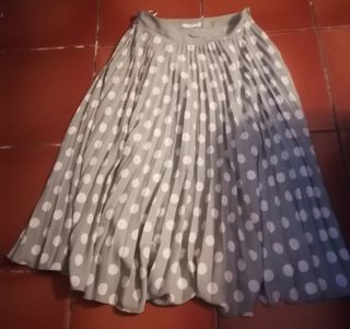 Saia plissada com bolas da Mango